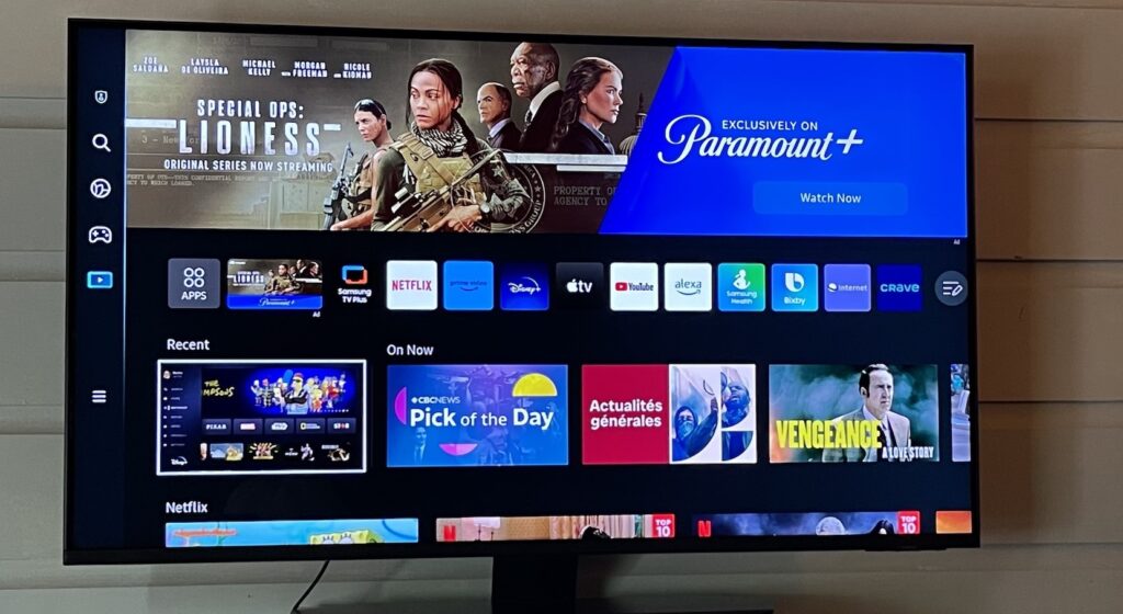 Samsung tv showing apps 