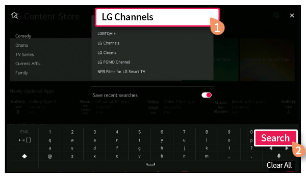 Lg content store search
