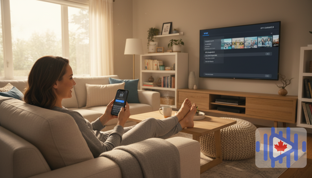 person wondering about her iptv canada set up for her apple tv