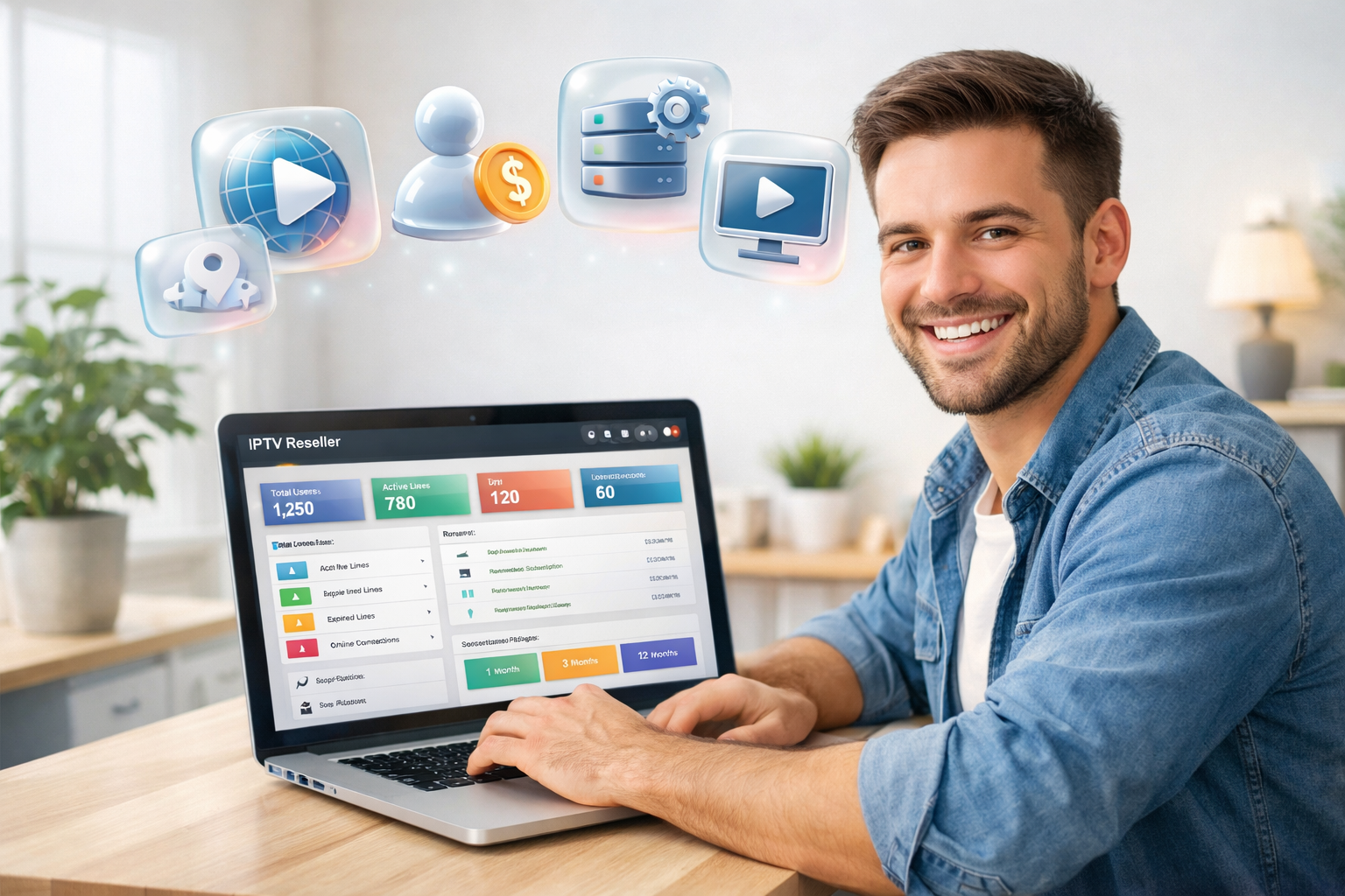 IPTV Reseller Dashboard - Manage Your Streaming Business