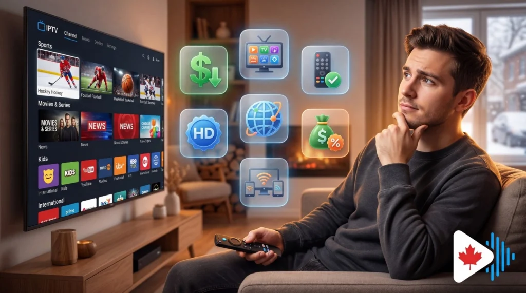 Person wondering about iptv canada as a choice